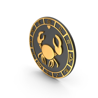 Gold & Black Cancer Zodiac Sign PNG & PSD Images