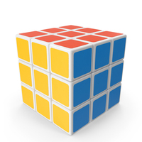 RUBIK'S CUBE WHITE PNG & PSD Images