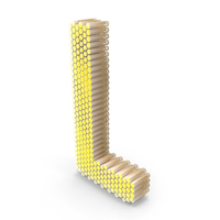 Yellow Hexagonal Letter L PNG & PSD Images