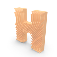 Wavy Shape Letter H PNG & PSD Images