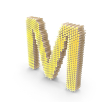 Yellow Hexagonal Letter M PNG & PSD Images