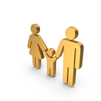 Gold Small Family Icon PNG & PSD Images