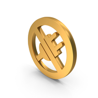 Gold Plug Prohibited Icon PNG & PSD Images