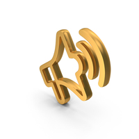 Outline Megaphone Hand Mike Icon Gold PNG & PSD Images