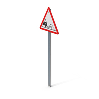 Loose Chippings Road Sign PNG & PSD Images