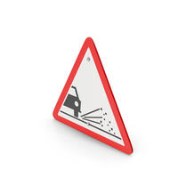 Loose Chippings Road Sign PNG & PSD Images