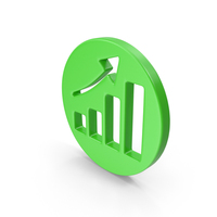 Green Up Trend Round Icon PNG & PSD Images