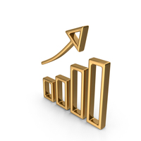 Gold Trend Up Icon PNG & PSD Images