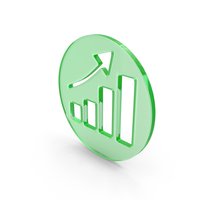 Green Glass Up Trend Round Icon PNG & PSD Images