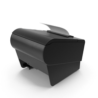 Compact POS Thermal Receipt Printer Black PNG & PSD Images