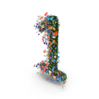 Easter Number 1 From Spring Flowers PNG & PSD Images