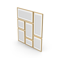 Gold Wall Picture Frames PNG & PSD Images