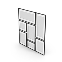 Black Wall Picture Frames PNG & PSD Images