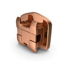 Copper Self Ligating Dental Braces Bracket Closed PNG & PSD Images