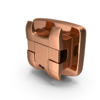 Self Ligating Dental Braces Bracket Copper Close PNG & PSD Images