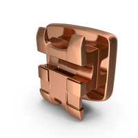 Self Ligating Dental Braces Bracket Copper Open PNG & PSD Images