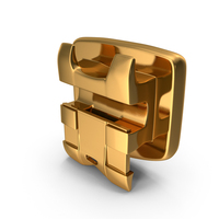 Self Ligating Dental Braces Bracket Golden Open PNG & PSD Images