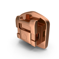 Self Ligating Dental Braces Bracket Copper Close PNG & PSD Images
