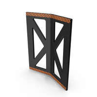 Scifi Interior Wall Element Black PNG & PSD Images