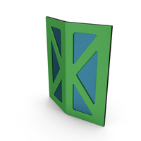 Scifi Interior Wall Element Green PNG & PSD Images