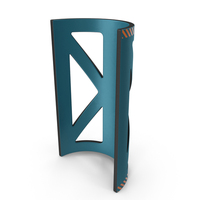 Scifi Interior Wall Element Blue PNG & PSD Images