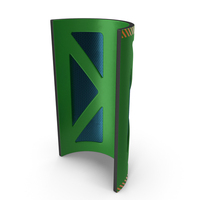 Scifi Interior Wall Element Green PNG & PSD Images