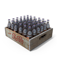 Vintage Soda Case and Bottles PNG & PSD Images