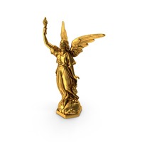Fantasy Gold Angel Statue PNG & PSD Images
