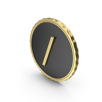 Slash Symbol Coin PNG & PSD Images