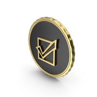 Tick Mark Square Coin PNG & PSD Images