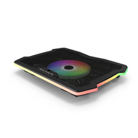 Gaming Laptop Cooler with RGB Fan PNG & PSD Images