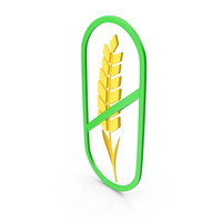 GLUTEN FREE SYMBOL GREEN PNG & PSD Images