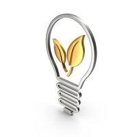 Silver & Gold Energy Save Symbol PNG & PSD Images