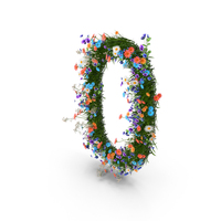 Easter Number 0 From Spring Flowers PNG & PSD Images