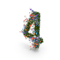 Easter Number 4 From Spring Flowers PNG & PSD Images