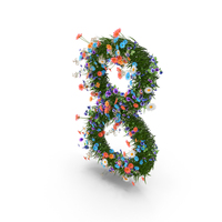 Easter Number 8 From Spring Flowers PNG & PSD Images