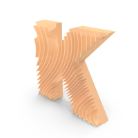 Wavy Shape Letter K PNG & PSD Images