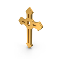 Cross Icon Gold PNG & PSD Images