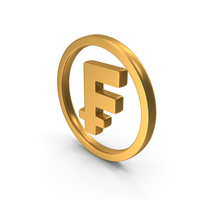 Swiss Franc Icon Gold PNG & PSD Images