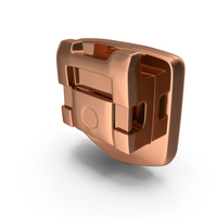 Copper Self Ligating Dental Braces Bracket Closed PNG & PSD Images