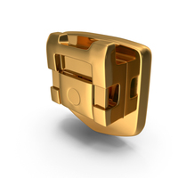 Self Ligating Dental Braces Bracket Golden Close PNG & PSD Images