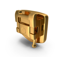 Self Ligating Dental Braces Bracket Golden Close PNG & PSD Images