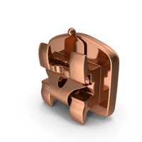 Copper Self Ligating Dental Braces Bracket Closed PNG & PSD Images