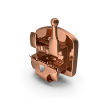 Self Ligating Dental Braces Bracket Copper Open PNG & PSD Images