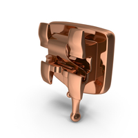 Self Ligating Dental Braces Bracket Copper Close PNG & PSD Images