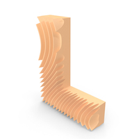 Wavy Shape Letter L PNG & PSD Images