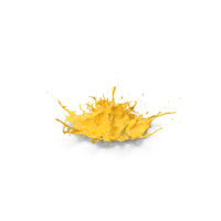 Liquid Paint Splash Yellow PNG & PSD Images