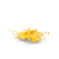 Liquid Paint Splash Yellow PNG & PSD Images