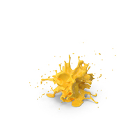 Liquid Paint Splash Yellow PNG & PSD Images