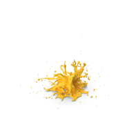 Liquid Paint Splash Yellow PNG & PSD Images